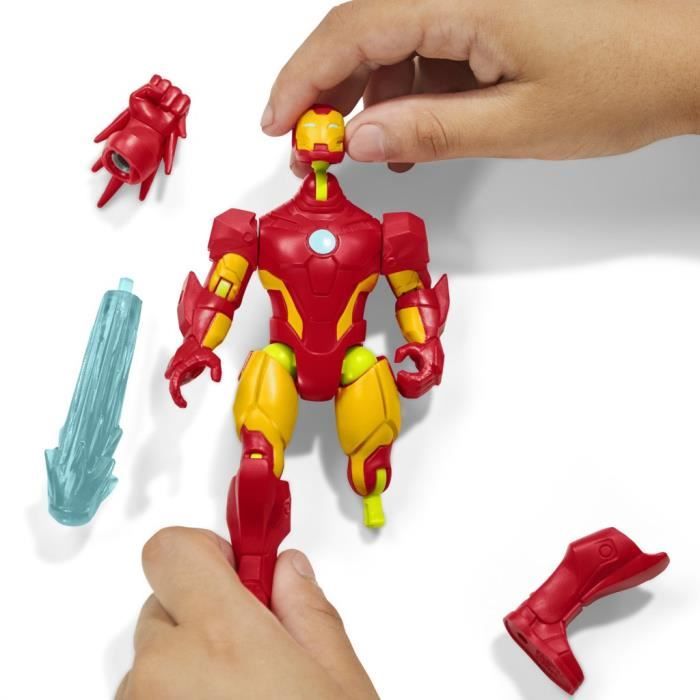 MixMashers Iron Man, 12 cm customizable figurine to mix and match with accessories, Marvel, from 4 years old