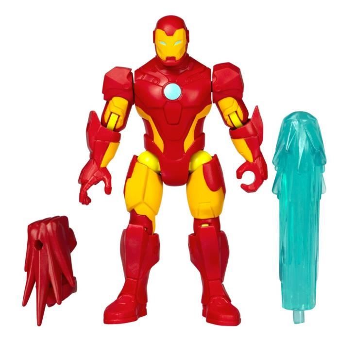 MixMashers Iron Man, 12 cm customizable figurine to mix and match with accessories, Marvel, from 4 years old
