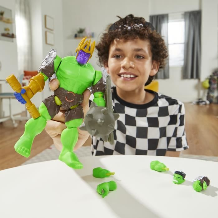 MixMashers Marvel Avengers, Customizable Hulk Deluxe Action Figure to Mix and Match with Accessories