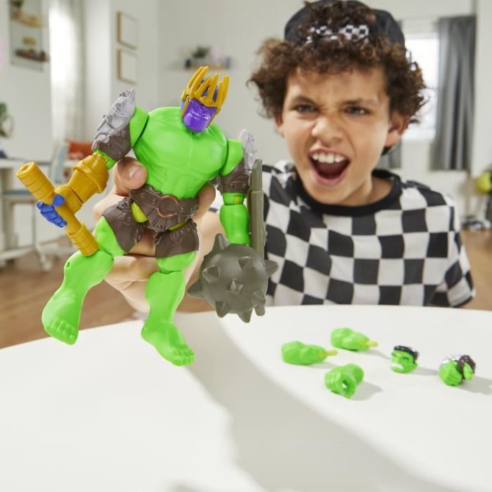 MixMashers Marvel Avengers, Customizable Hulk Deluxe Action Figure to Mix and Match with Accessories