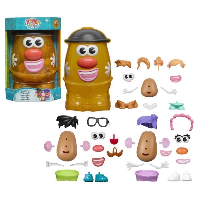 Potato Head Mega Potato Playset with 42 Pieces Including Storage Box, Creative Preschool Toys for Kids, Ages 2+
