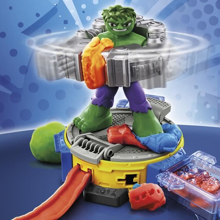 Play-Doh Hulk Smash It All, Modeling Clay Set with Hulk Figure, Ages 4 and Up, Marvel