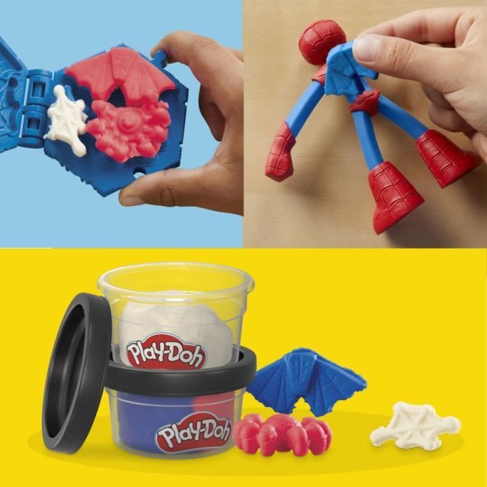 Play-Doh Spider-Man, My Web Creator box with flexible figure and modeling clay, from 4 years old, Marvel