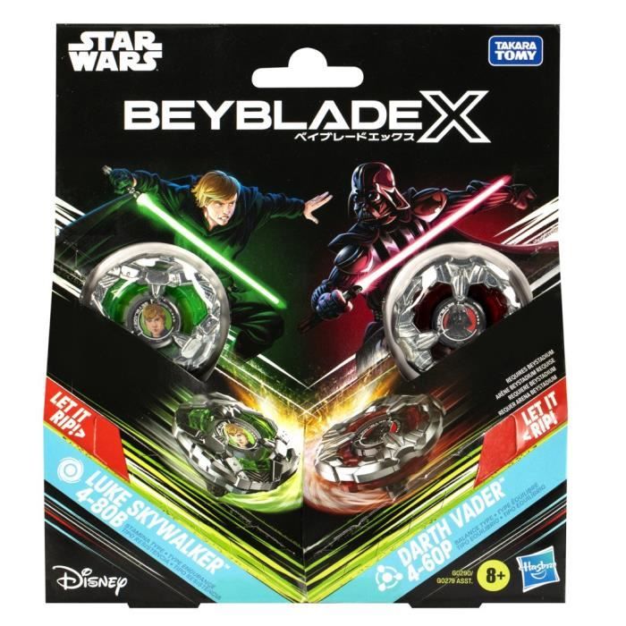 Beyblade X and Star Wars, Collab Luke Skywalker 4-80B vs. Darth Vader 4-60B, multipack