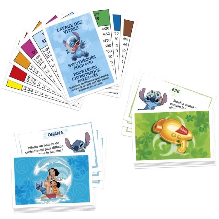 Monopoly Stitch, Board Game, 2 to 4 Players, 30 Minutes, Disney Lilo & Stitch Edition, Ages 8 and Up