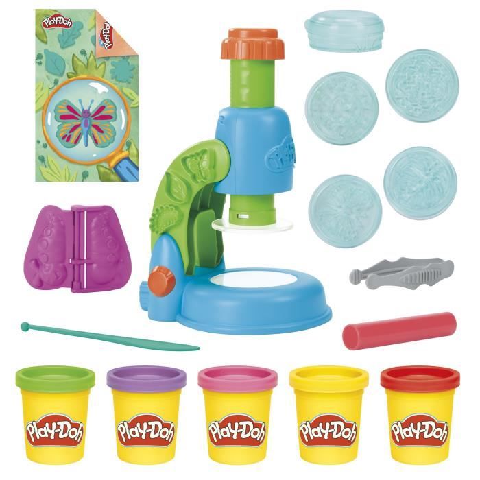 Play-Doh My Little Microscope, modeling clay, 9 accessories and 5 colors, from 3 years old