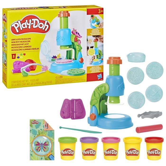 Play-Doh My Little Microscope, modeling clay, 9 accessories and 5 colors, from 3 years old