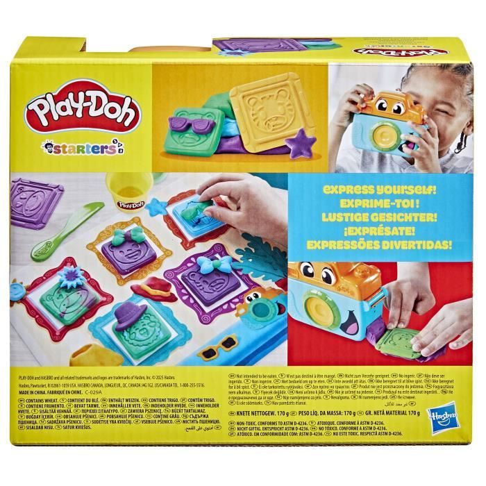 Play-Doh My Little Photos Starters, modeling clay, pretend camera, 7 accessories and activity mat, ages 2 and up
