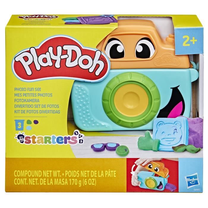 Play-Doh My Little Photos Starters, modeling clay, pretend camera, 7 accessories and activity mat, ages 2 and up