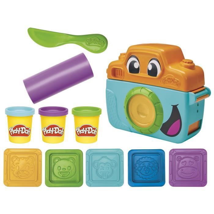 Play-Doh My Little Photos Starters, modeling clay, pretend camera, 7 accessories and activity mat, ages 2 and up