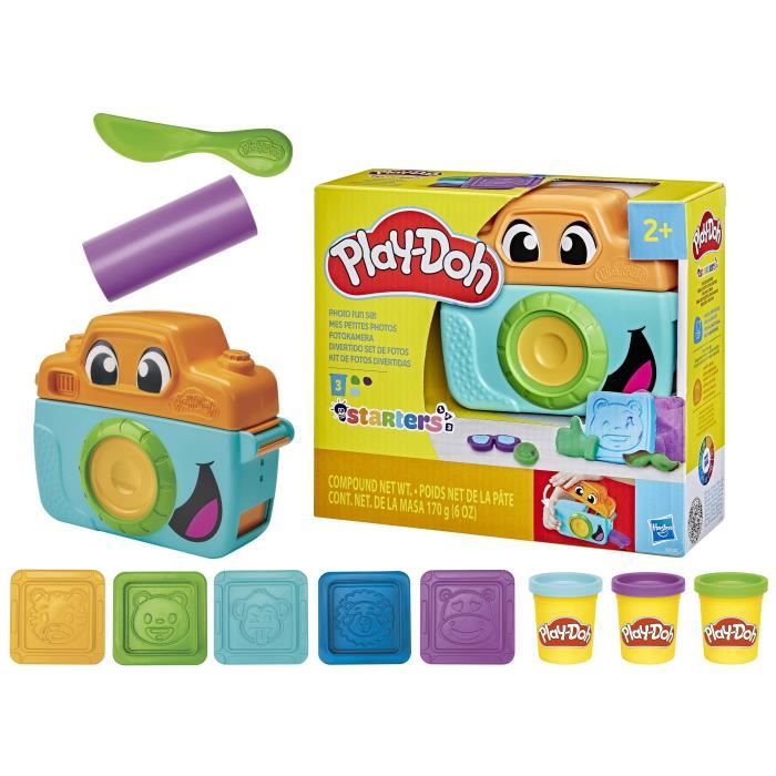 Play-Doh My Little Photos Starters, modeling clay, pretend camera, 7 accessories and activity mat, ages 2 and up