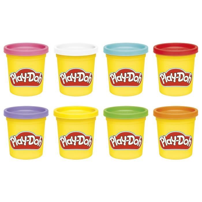 Play-Doh 8 couleurs arc-en-ciel, pots de pâte a modeler de 85 g