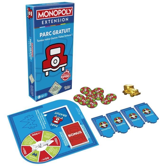Monopoly Free Park Extension, Makes Classic Monopoly Game More Fun and Faster, 2-6 Players, 40 Minutes, Board Games