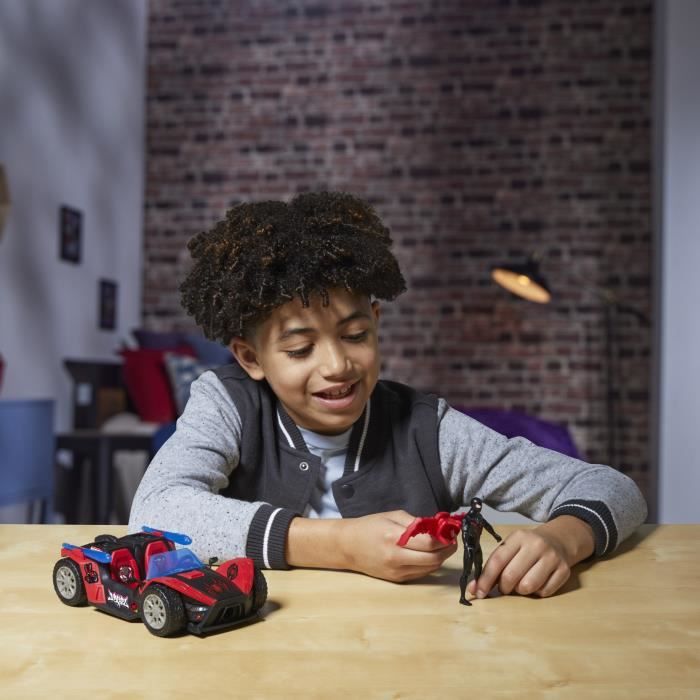 Miles Morales Remix Race Car Figure, Figure and Car, Ages 4+, Marvel Spider-Man VenomVersus Epic World of Action