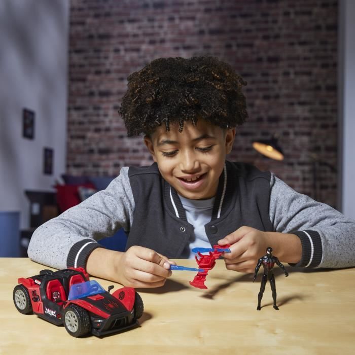Miles Morales Remix Race Car Figure, Figure and Car, Ages 4+, Marvel Spider-Man VenomVersus Epic World of Action