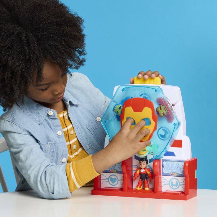 Salle des armures d'Iron Man, figurine de 7,5 cm et accessoires, jouets de super-héros, Iron Man et ses Amis Extraordinaires, des 3