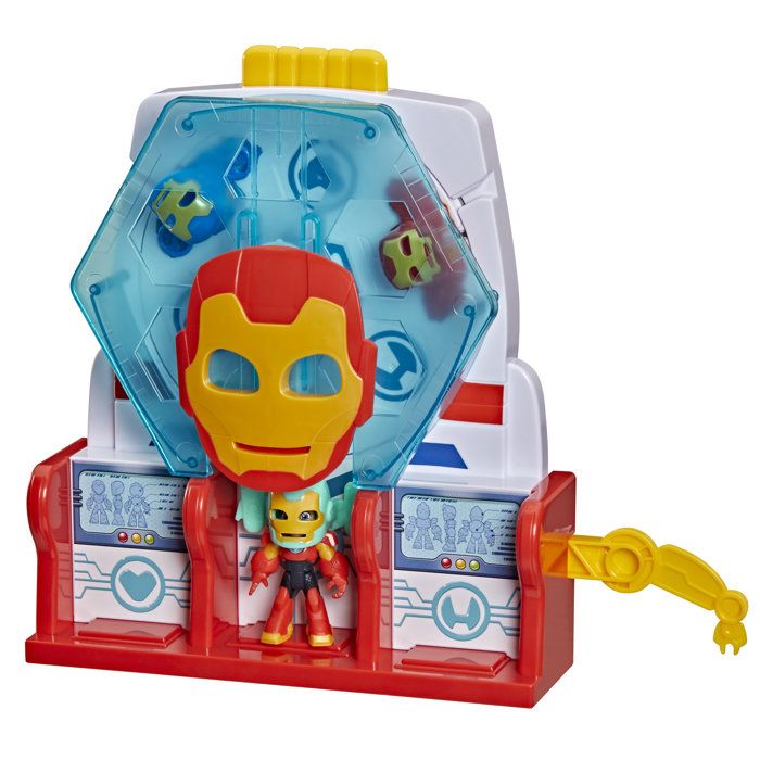 Salle des armures d'Iron Man, figurine de 7,5 cm et accessoires, jouets de super-héros, Iron Man et ses Amis Extraordinaires, des 3