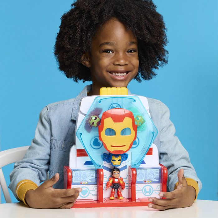 Salle des armures d'Iron Man, figurine de 7,5 cm et accessoires, jouets de super-héros, Iron Man et ses Amis Extraordinaires, des 3