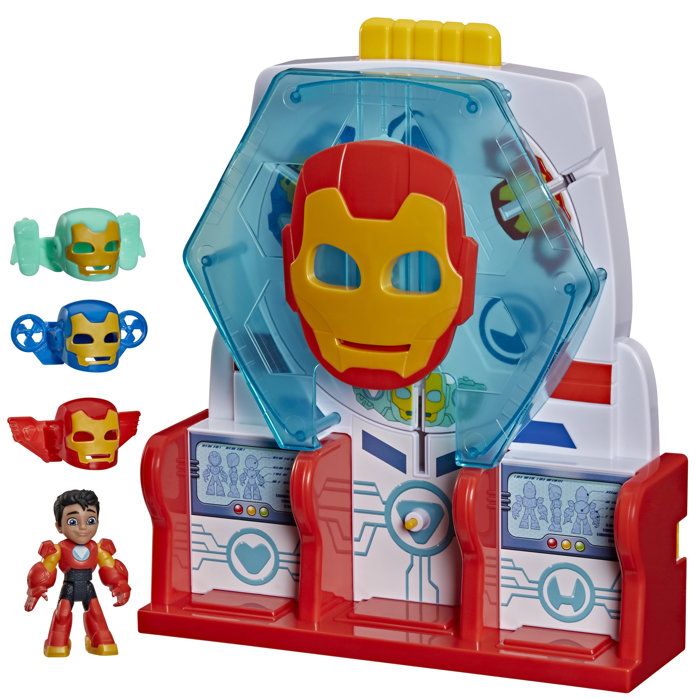 Salle des armures d'Iron Man, figurine de 7,5 cm et accessoires, jouets de super-héros, Iron Man et ses Amis Extraordinaires, des 3