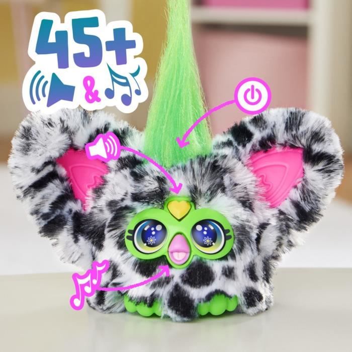 Furby Furblets Moo-Boo, Mini Electronic Plush for Girls and Boys, 45+ Sounds, Ages 6 and Up, Series 4, Hasbro