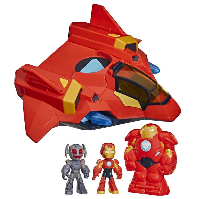 Giant Iron Man Jet Armor, 7.5 cm action figures, with mecha armor and vehicle, superhero toys, Iron Man and His Extraordinary Friends