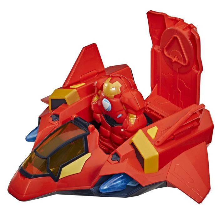 Giant Iron Man Jet Armor, 7.5 cm action figures, with mecha armor and vehicle, superhero toys, Iron Man and His Extraordinary Friends