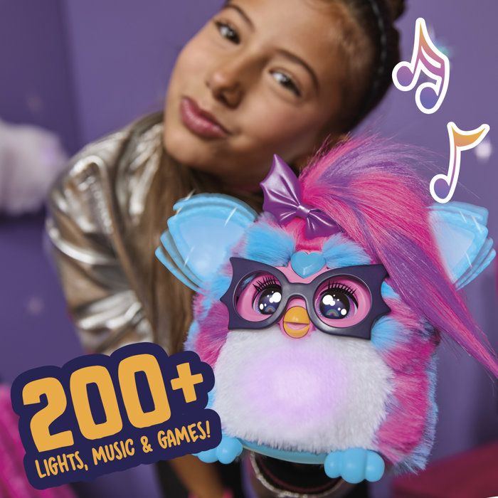 Furby Vibes Blue Raspberry, interactive electronic plush toy for girls and boys, ages 6 and up