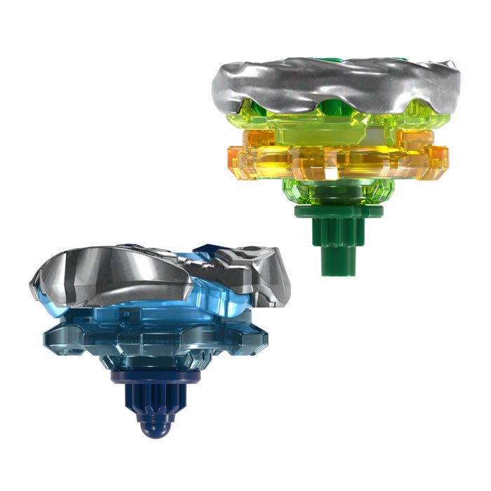 Beyblade X Dual Pack Circle Ghost 4-60LR UX et Hack Viking 4-55O UX, 2 toupies de combat Takara Tomy a rotation droite, des 8 ans