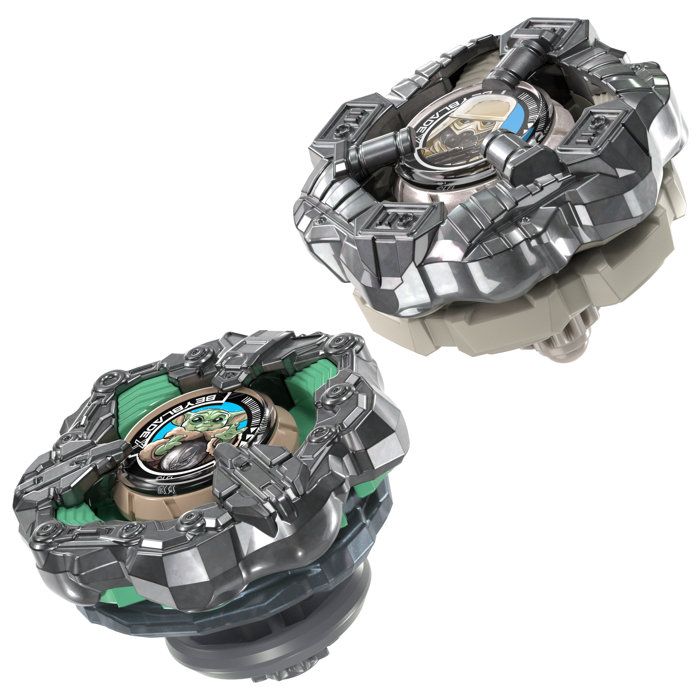 Beyblade X Star Wars Collab, Grogu vs. Snowtrooper, 2 toupies de compétition Takara Tomy, 2 lanceurs, jouets Star Wars, des 8 ans