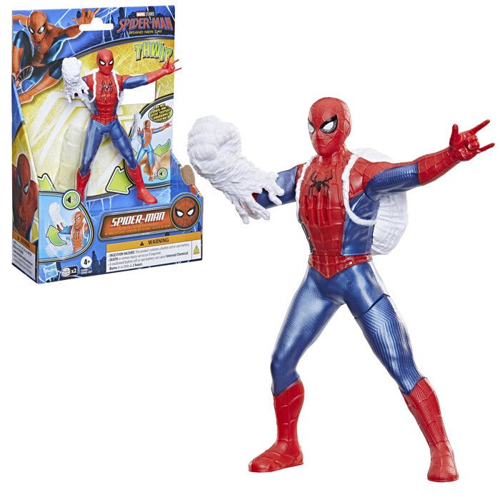 15 cm Spider-Man Electronic Figure with Sound Effects, Superhero Toys for Kids, Marvel Studios Spider-Man for Ages 4 and Up