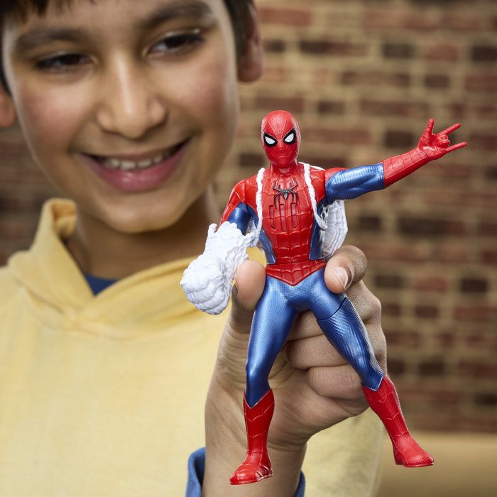 15 cm Spider-Man Electronic Figure with Sound Effects, Superhero Toys for Kids, Marvel Studios Spider-Man for Ages 4 and Up