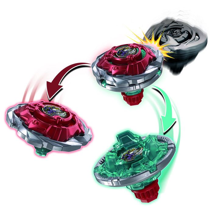 Beyblade X Starter Pack Rocket Griffon H UX Infinity, Takara Tomy balance-type spinning top and launcher, competition spinning tops, set of 8