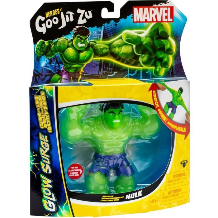 Hulk Glow Surge 11cm - HERoeS OF GOO JIT ZU - MARVEL - Luminous and extendable figure
