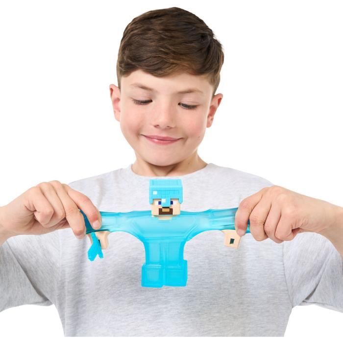 Stretchy Figure - GOO JIT ZU - Minecraft Steve - 11 cm - Elastic Texture - 3x Stretchy