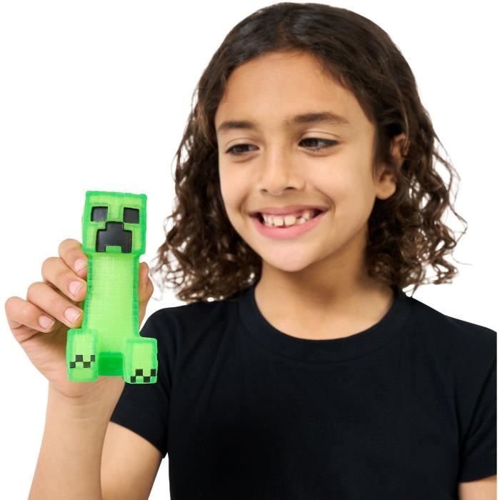 Stretchy Figure - GOO JIT ZU - Minecraft Creeper - 11 cm - Elastic Texture - 3x Stretchy