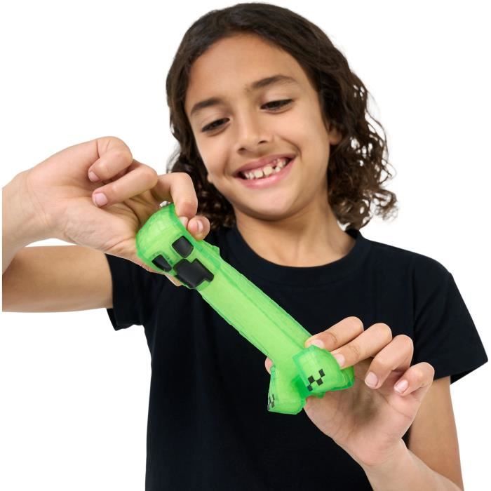 Stretchy Figure - GOO JIT ZU - Minecraft Creeper - 11 cm - Elastic Texture - 3x Stretchy
