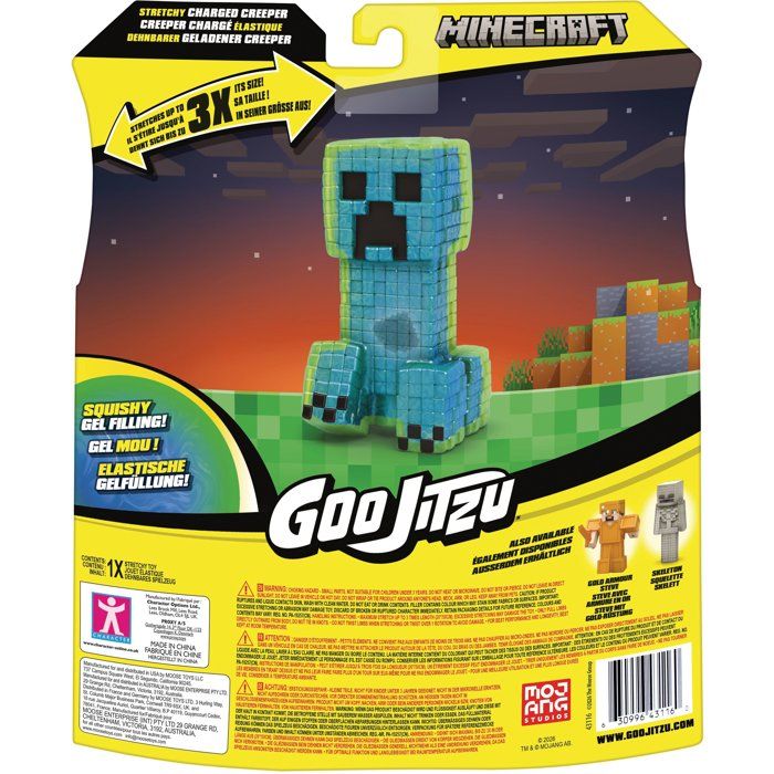 Figurine - HERoeS OF GOO JIT ZU - Creeper Chargé - 11 cm - Extensible - Minecraft