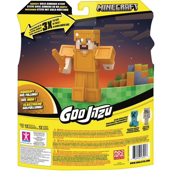 Figurine - HERoeS OF GOO JIT ZU - Steve Gold - 11 cm - Extensible - Minecraft