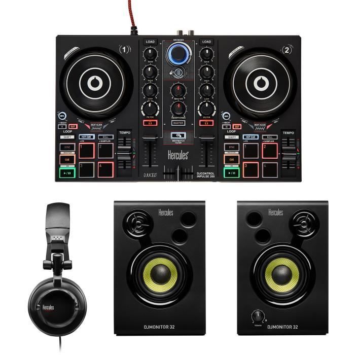 HERCULES DJLEARNING KIT MK2 - All-in-one DJ kit to learn to mix - Software and tutorials included