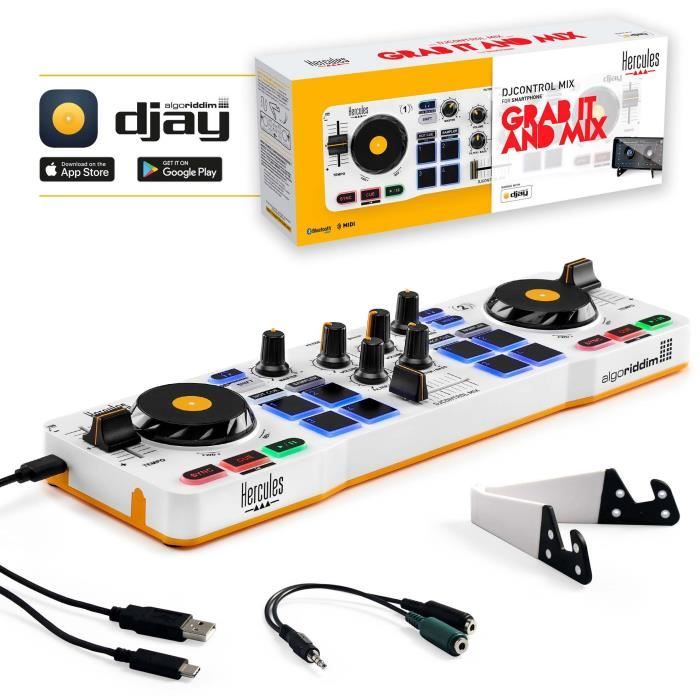 HERCULES DJControl Mix - Wireless Bluetooth DJ Controller for Smartphones (iOS and Android)