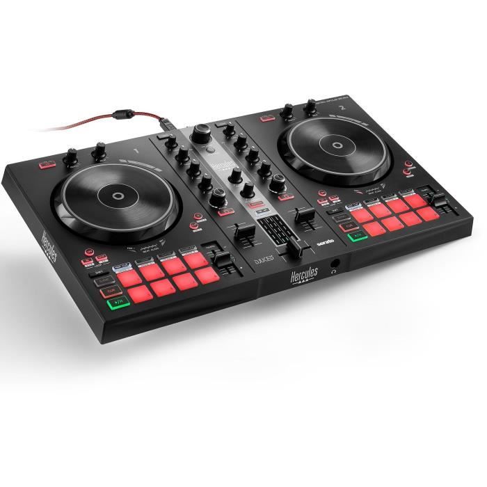 Hercules DJControl Inpulse 300 MK2 PC Speaker - USB DJ Controller - 2 Channels with 16 Pads and Integrated Sound Card - Software and Tutorial