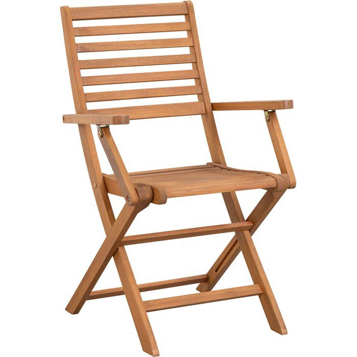 Set of 2 folding garden chairs in eucalyptus FSC - 57,5x56x90cm