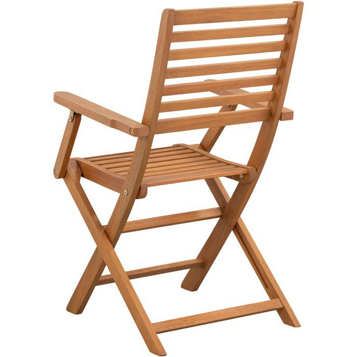 Set of 2 folding garden chairs in eucalyptus FSC - 57,5x56x90cm
