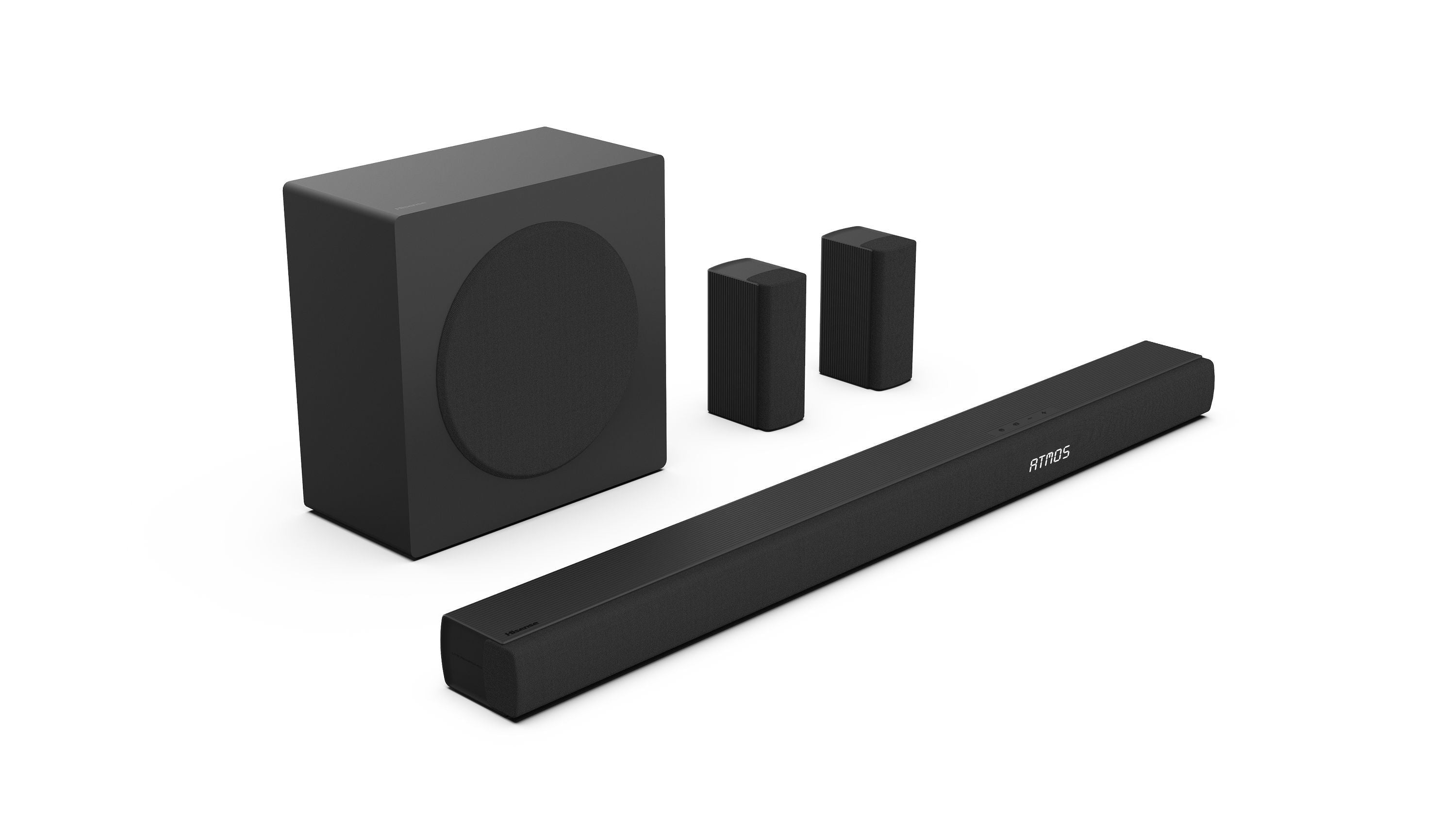 Barre de son - HISENSE - AX5100Q - 5.1.2 Canaux - Dolby Atmos & DTS:X - 340W - Caisson et enceintes arriere sans fil