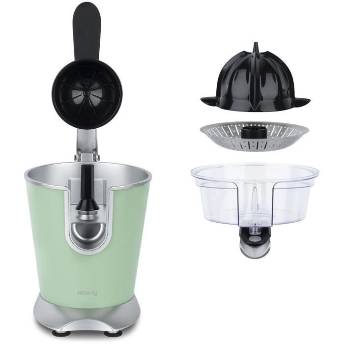 H.koenig/AGR88 - Citrus press - Power: 160W - Silent - Anti -drop system - Stainless steel body - BPA without BPA
