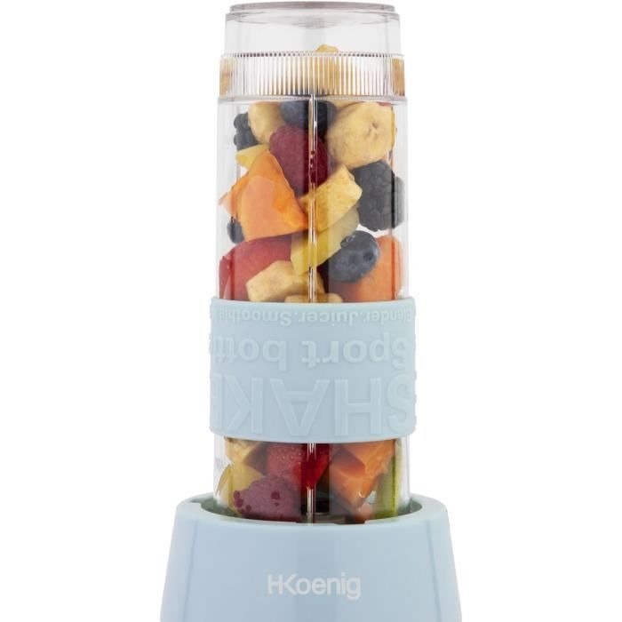 Mini blender - SMOO16 - 300 W - 570 mL - Pastel blue - 2 flasks included