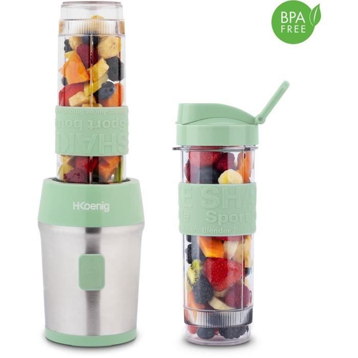 Mini blender - SMOO18 - 300 W - 570 mL - Pastel green - 2 bottles included