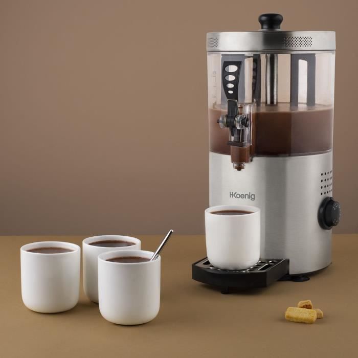Hot chocolate dispenser - H.Koenig - SHK800 - 3 L - 1200 W - Stainless steel
