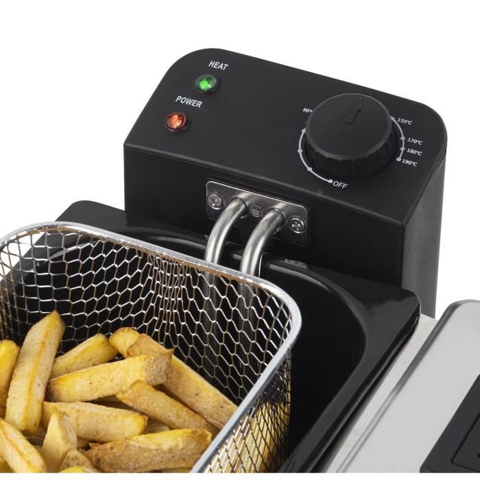 Hkoenig DFX600 - Double bin fryer 2x3l - 3600W - 2 Independent thermostats - Removable baskets - Anti -Olowers - Steel filters - Steel