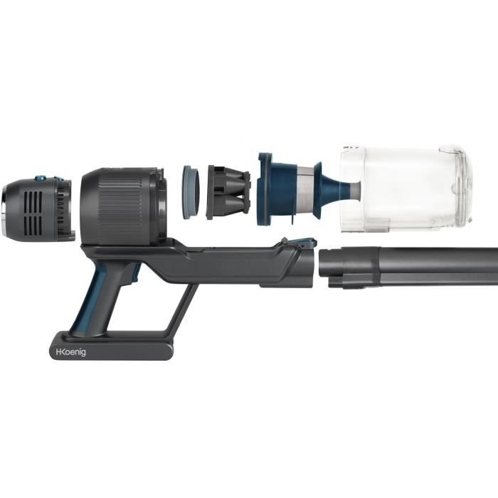 Hkoenig PowerFlex+ UPX26 - 2 in 1 wireless 220W broom vacuum cleaner - Foldable - Autonomous up to 40 min - Light - 3 Powers